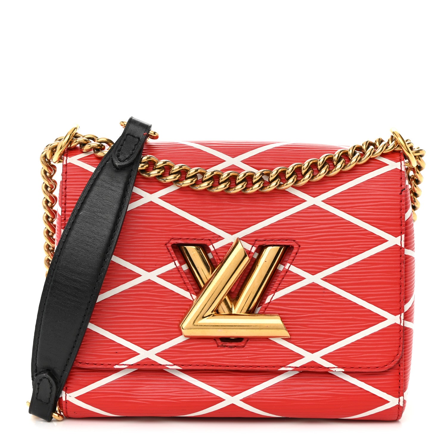 Louis Vuitton LOUIS VUITTON Epi Malletage Twist Shoulder Bag PM Rouge 1 of 17