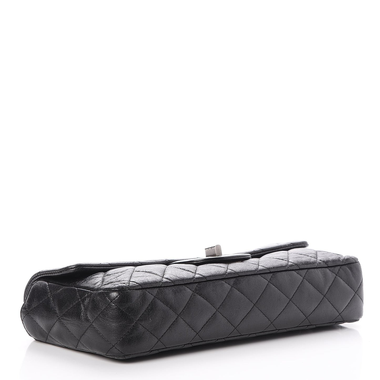 Calfskin Quilted Hybrid Reissue East West Flap Black