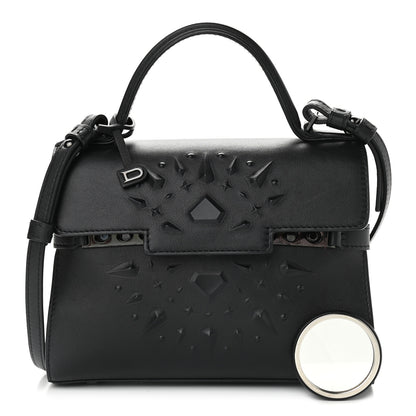 Delvaux Calfskin Embossed Mini Tempete Satchel Black 2 of 11