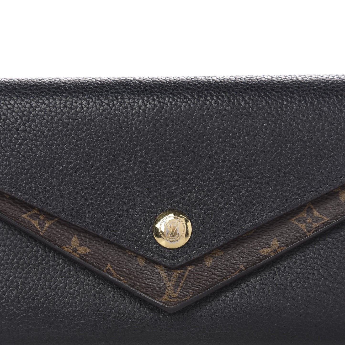 Calfskin Double V Wallet Black