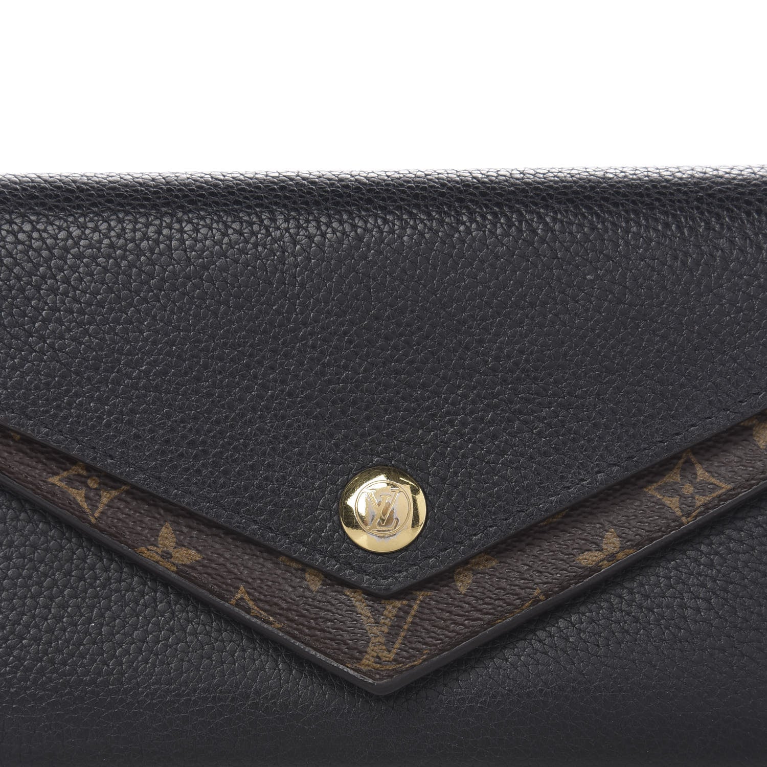 Louis Vuitton Calfskin Double V Wallet Black 6 of 6