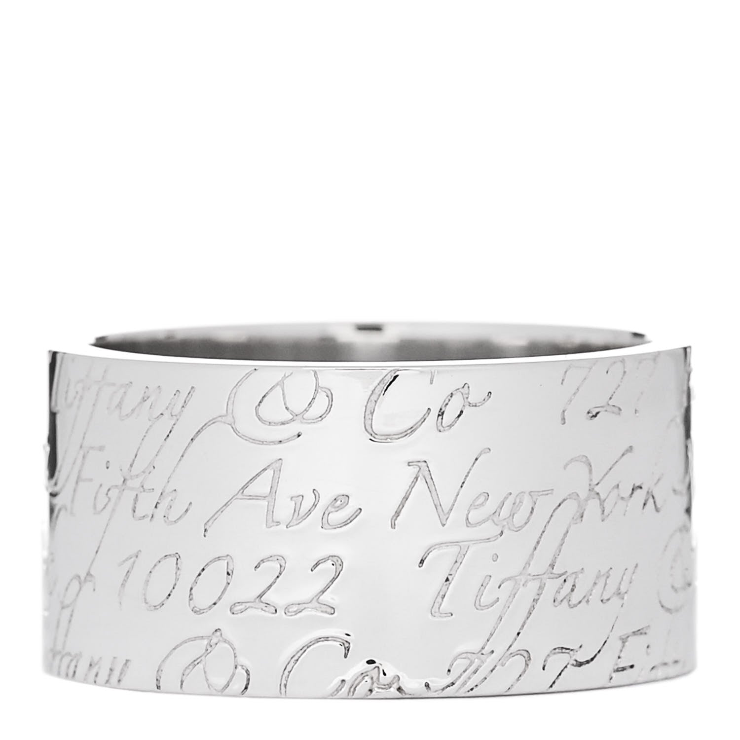 Tiffany Sterling Silver 10mm Notes Wide Ring 53 6.5 3 of 5