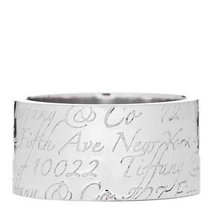 Tiffany Sterling Silver 10mm Notes Wide Ring 53 6.5 3 of 5