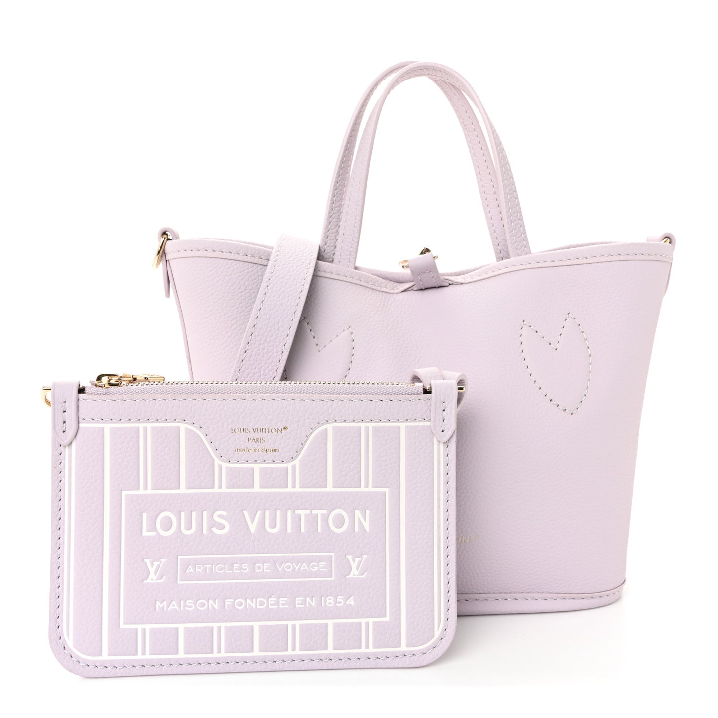 Monogram Neverfull Inside Out Bandouliere BB Misty Lilac