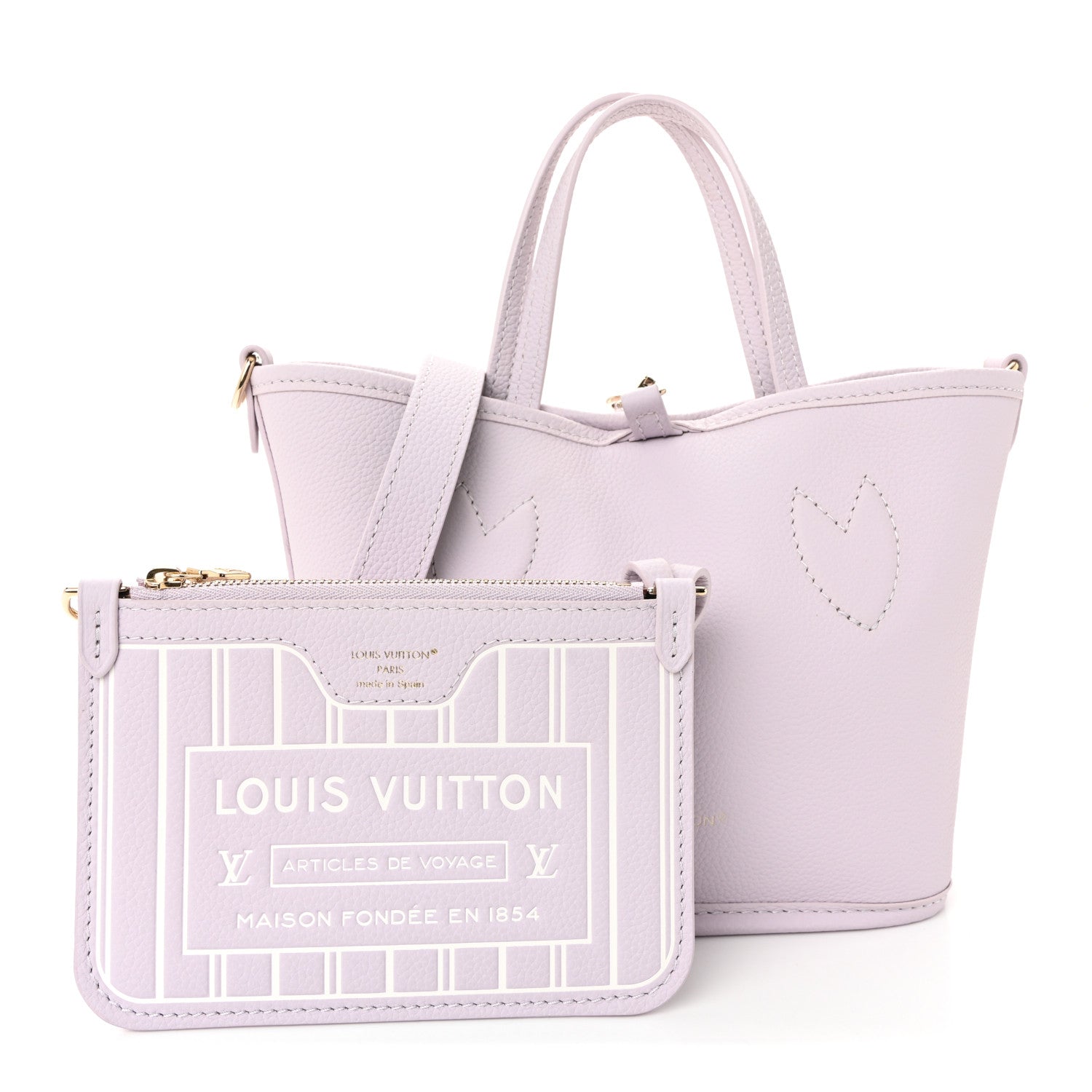 Louis Vuitton Monogram Neverfull Inside Out Bandouliere BB Misty Lilac 5 of 17