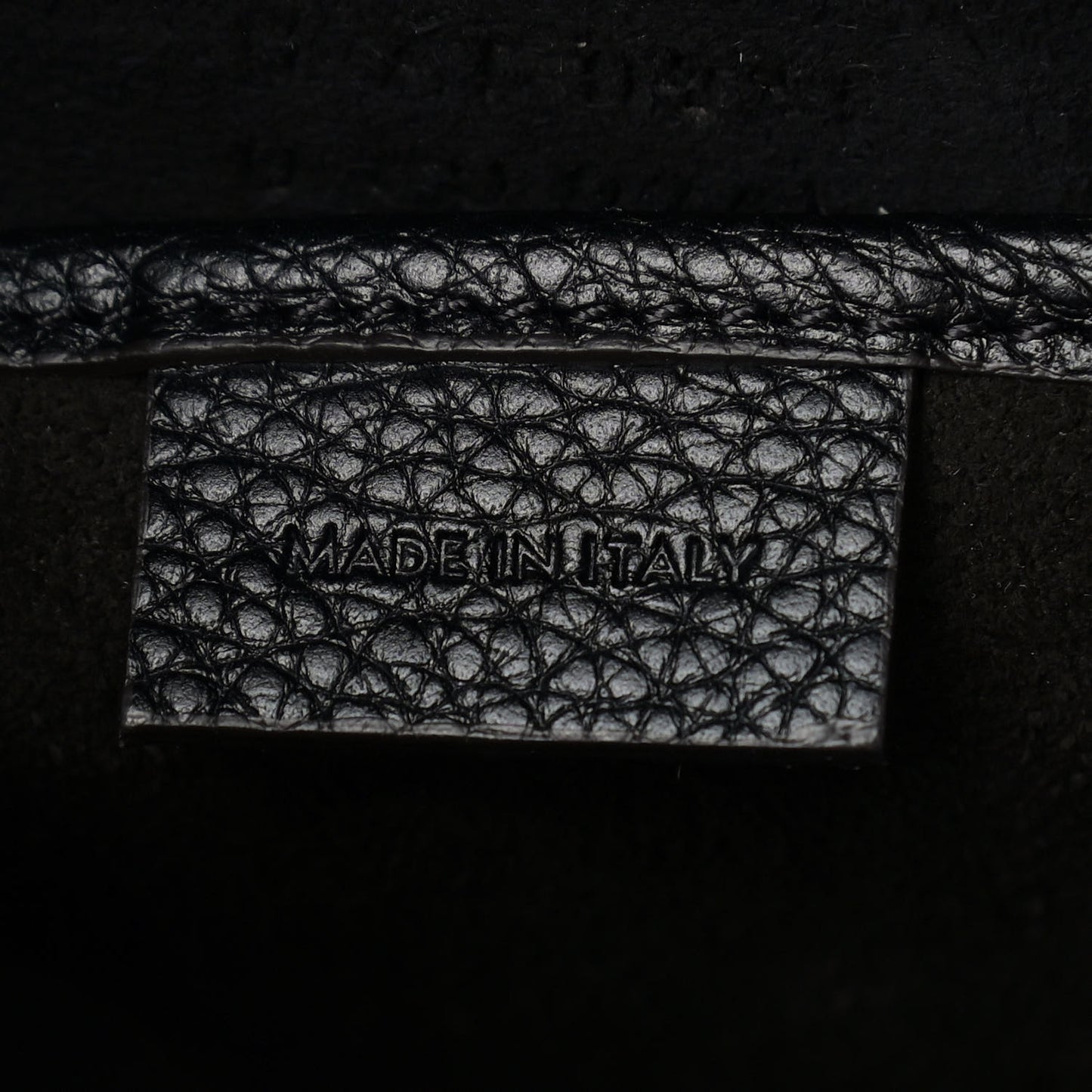 Drummed Calfskin Nano Luggage Black