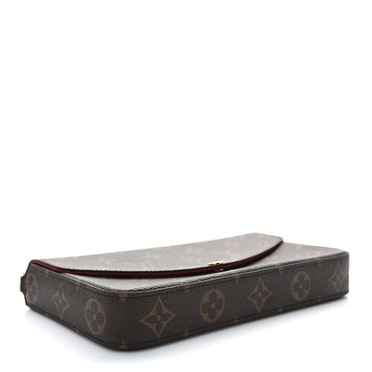 Louis Vuitton Monogram Pochette Felicie Chain Wallet Fuchsia 5 of 11