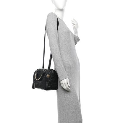 Louis Vuitton Calfskin Embossed Mini Cube Speedy Black 2 of 10