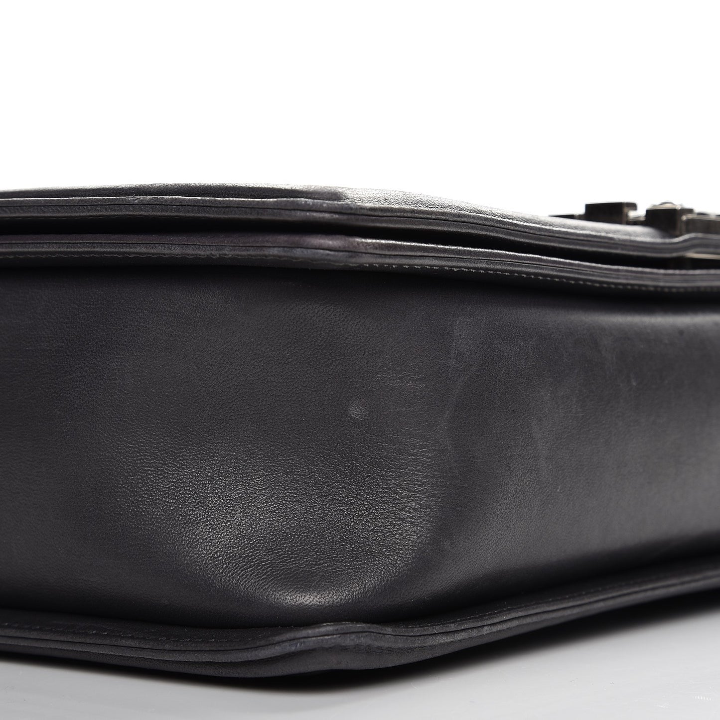Lambskin Quilted Large Boy Flap Grey