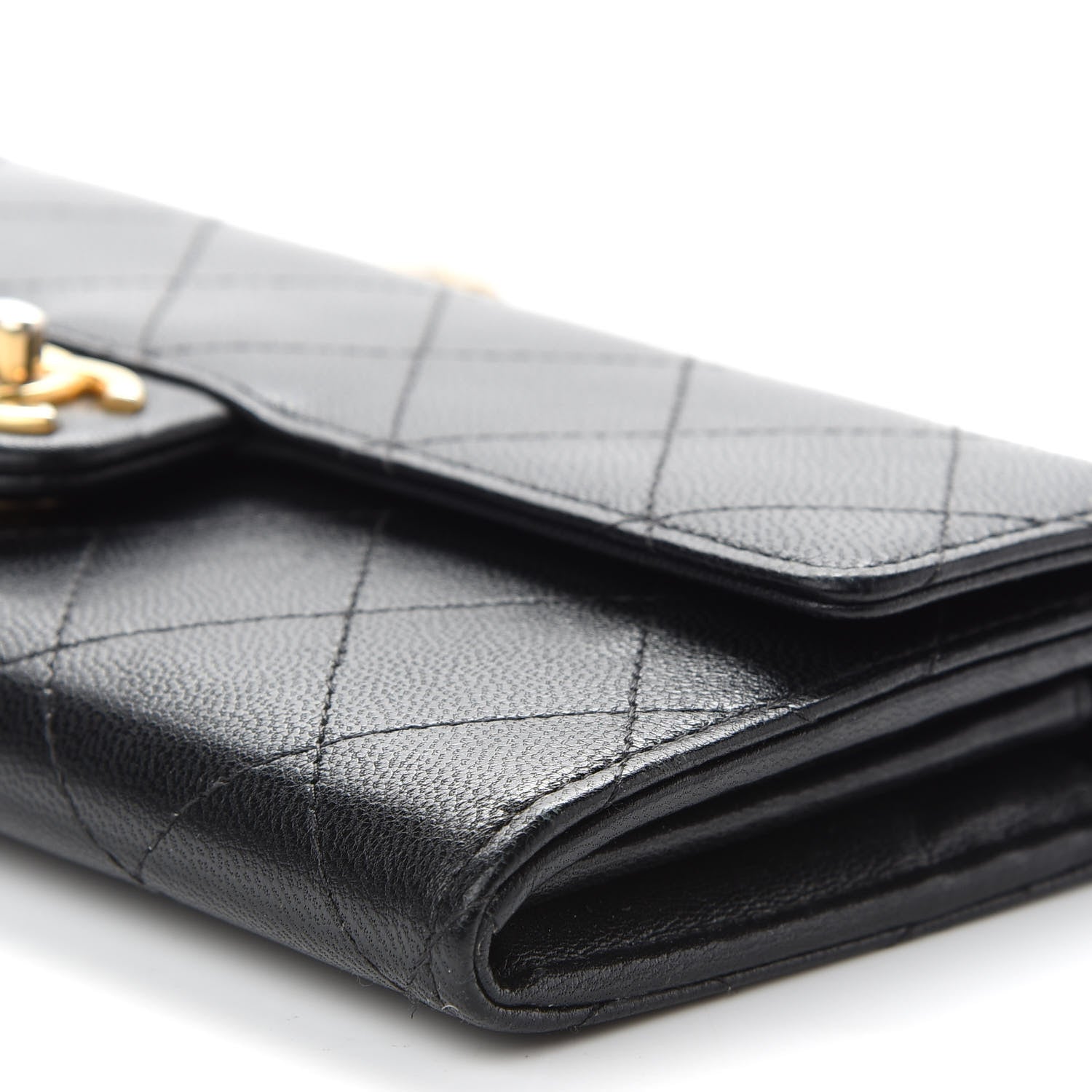 Chanel Goatskin Quilted Chic Pearls Clutch With Chain Black 10 of 10