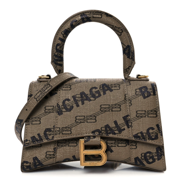 Balenciaga Coated Canvas BB Monogram Logo Print XS Hourglass Top