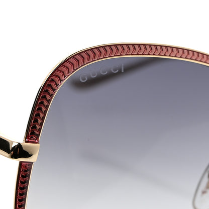 Gucci Acetate Oversize Square Frame GG0400S Sunglasses Gold 7 of 8