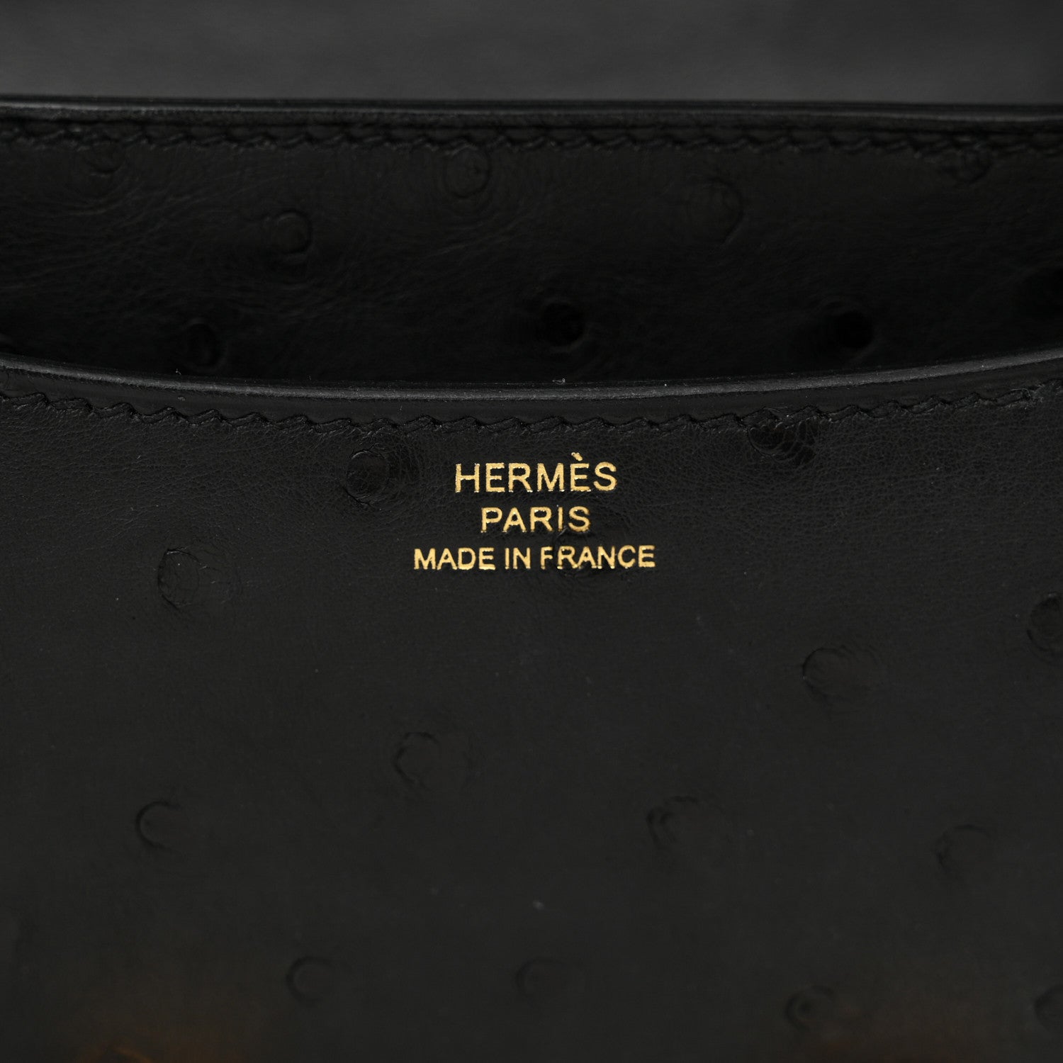 Hermes Ostrich Constance 18 Black 6 of 12