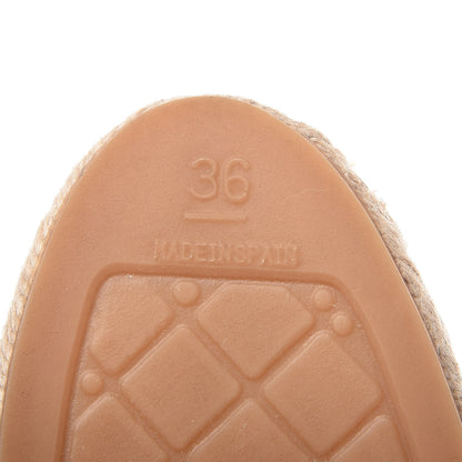 Chanel Lambskin CC Espadrilles 36 Beige Black 7 of 11