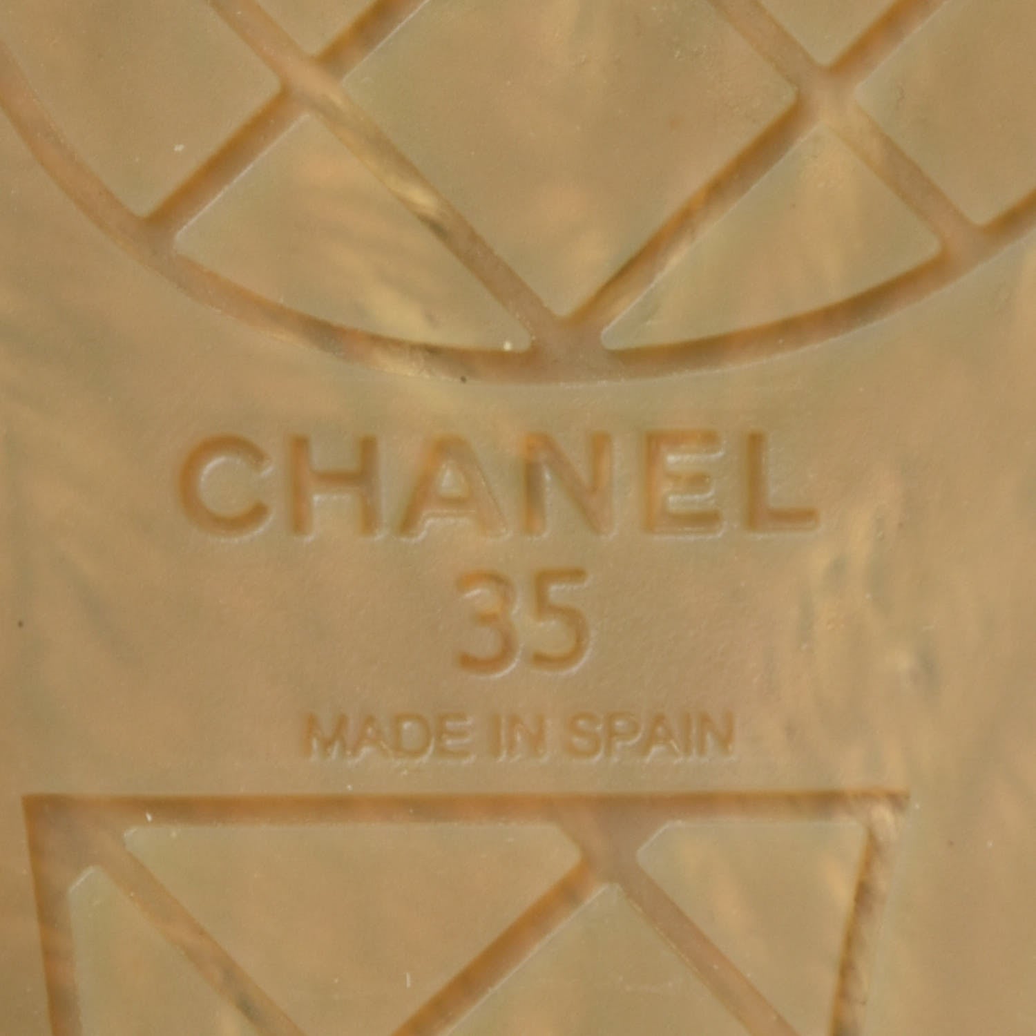Chanel Grained Calfskin CC Espadrilles 35 Beige Black 6 of 9