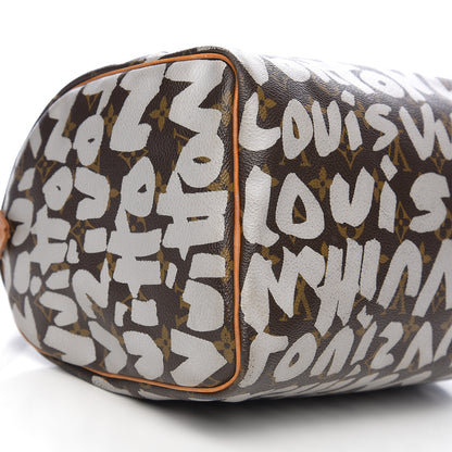 Louis Vuitton Monogram Graffiti Speedy 30 Silver 11 of 12