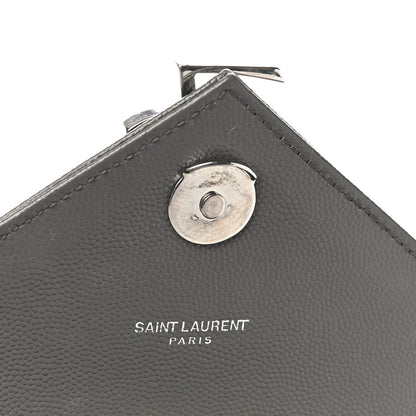 Saint Laurent Grain De Poudre Textured Mixed Matelasse Large Triquilt Monogram Satchel Earth 14 of 16