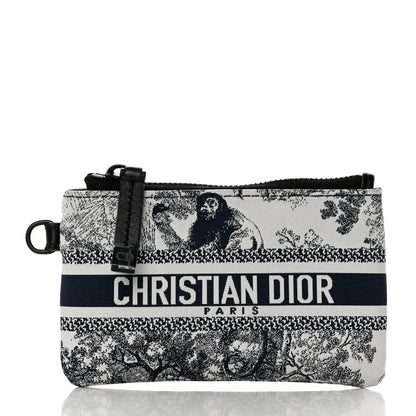 Christian Dior Technical Fabric Embroidered Toile De Jouy DiorTravel Multifunction Pouch Blue 6 of 15