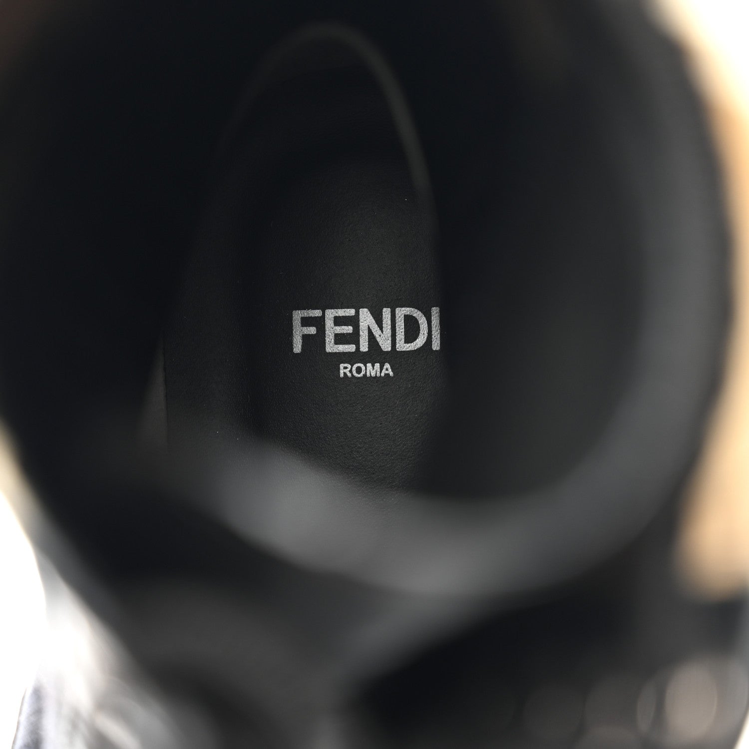 Fendi Calfskin Stretch Fabric Rockoko Biker Boots 38 Tobacco Black Marino 6 of 7