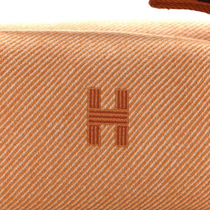 Hermes Merino Wool Small Au Carre Bride-A-Brac Pouch Fauve 8 of 11