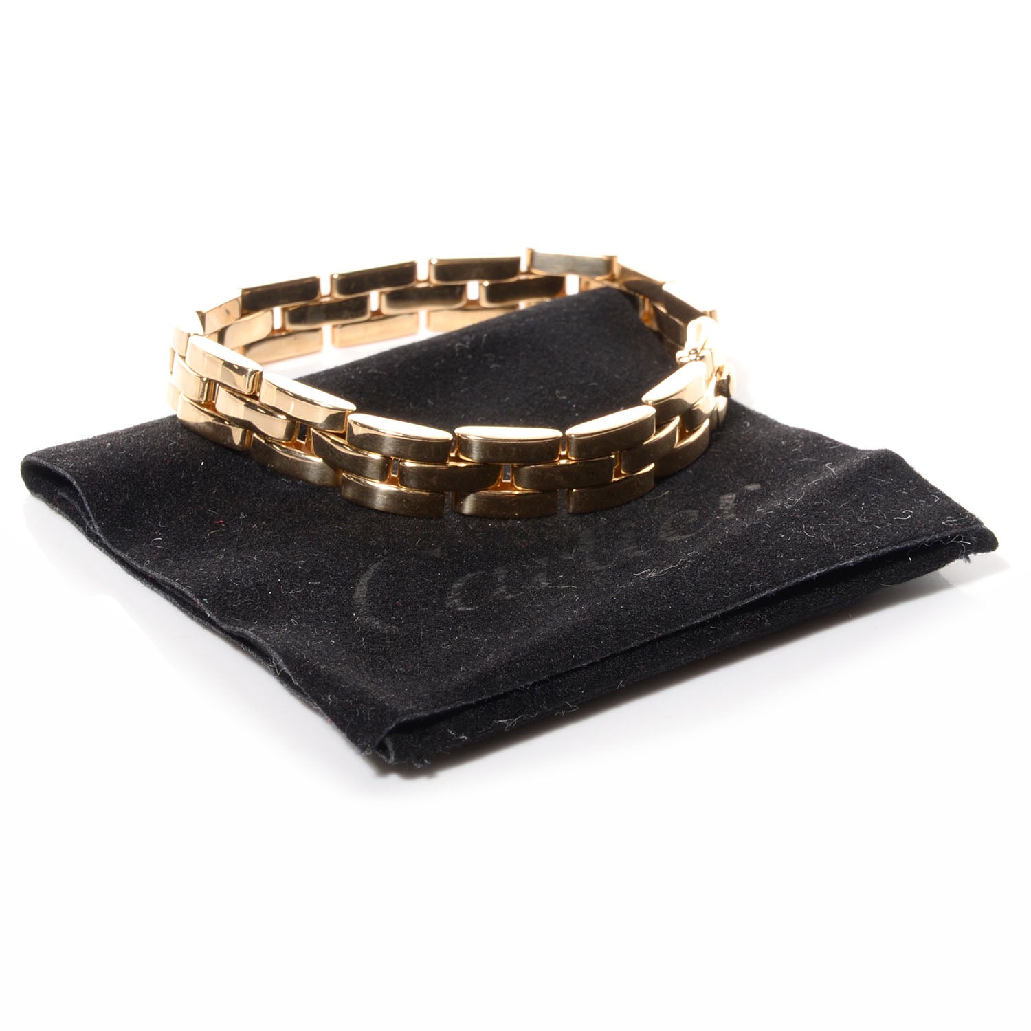 Cartier 18K Yellow Gold Panthere Maillon 3 Link Bracelet 6 of 6