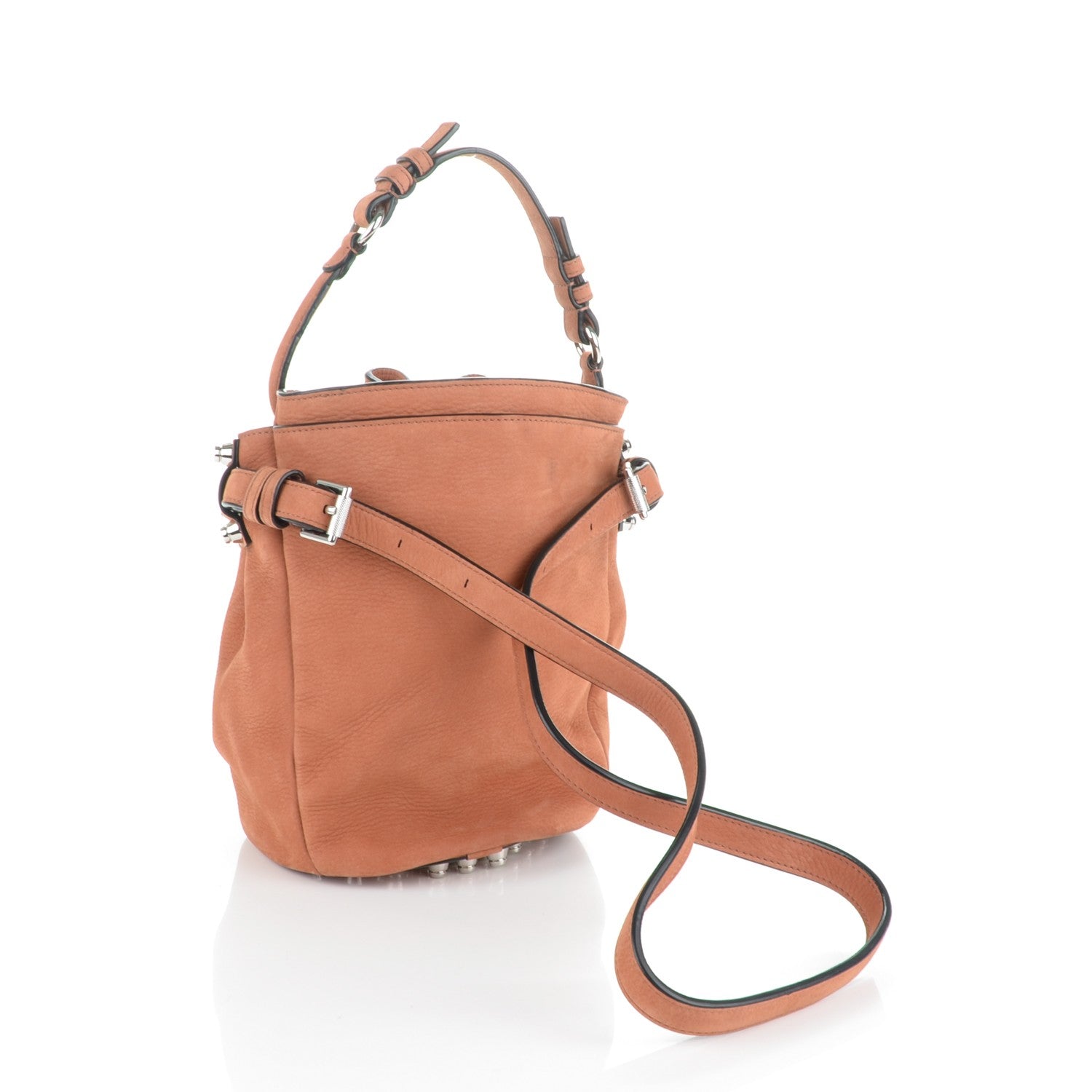 Alexander Wang Nubuck Diego Bucket Bag Blush Pale Nickel Hardware 4 of 7