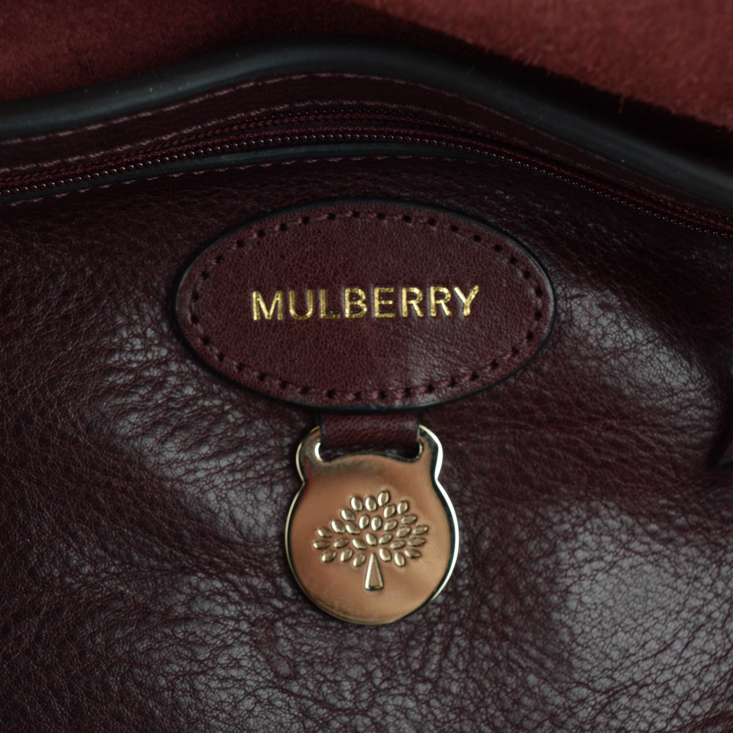 Mulberry Natural Leather Small Bayswater Oxblood 9 of 12