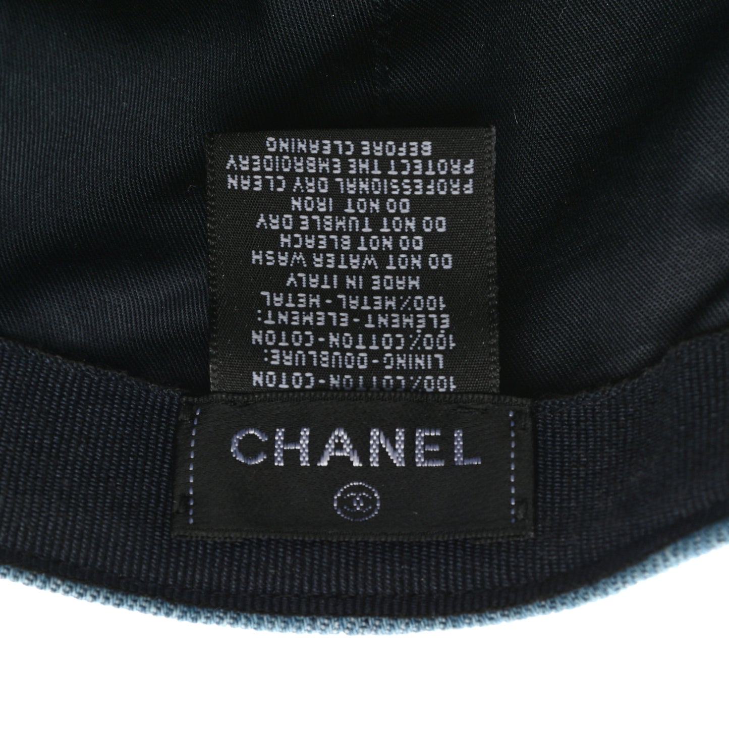 Cotton Sequin CC Cap Hat Blue
