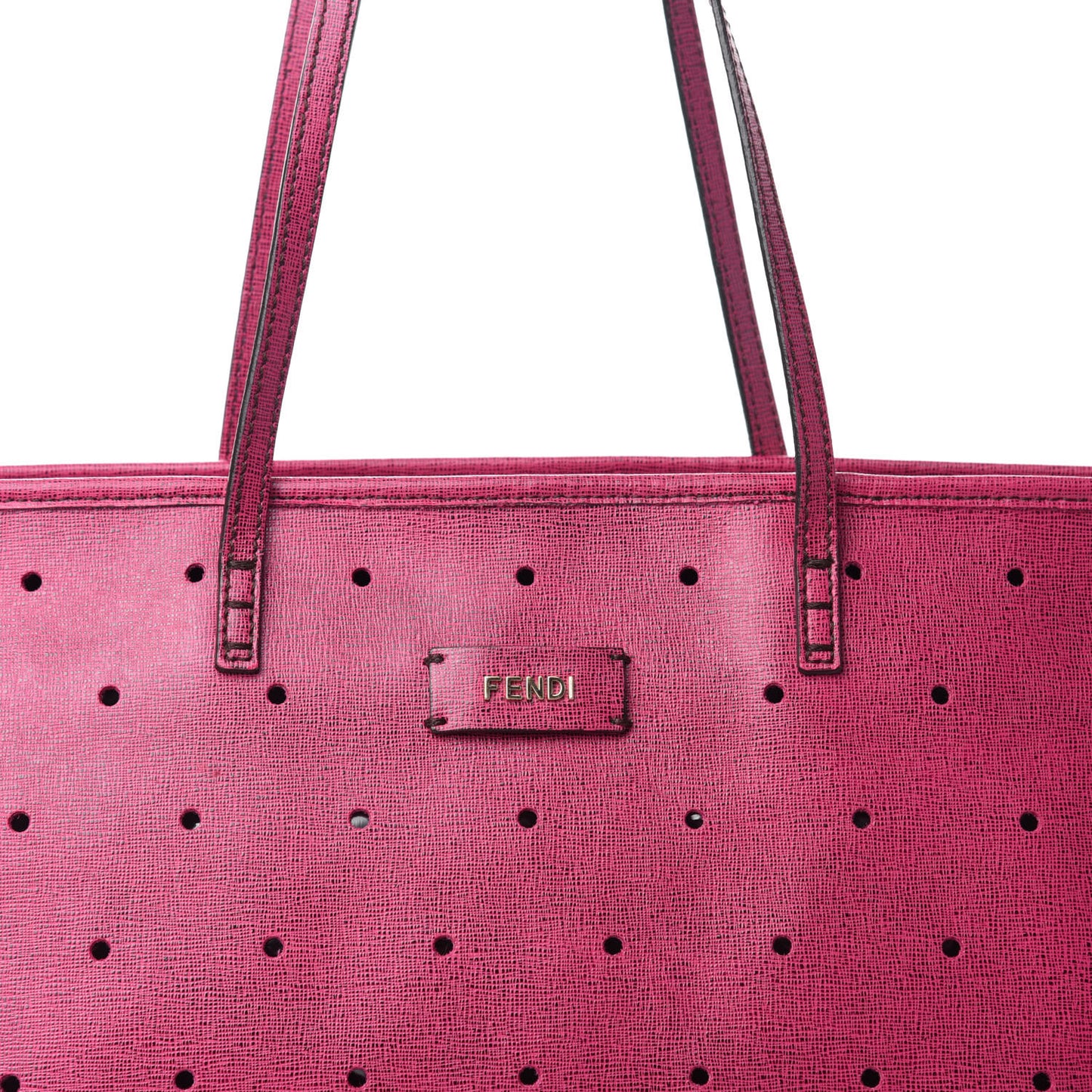 Vitello Elite Perforated Roll Tote Ciclamino