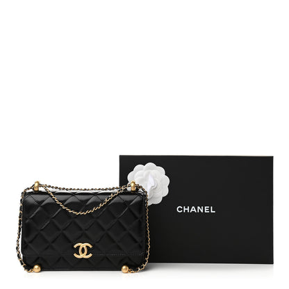 Chanel Calfskin Quilted Perfect Fit Wallet On Chain WOC Black 12 of 12