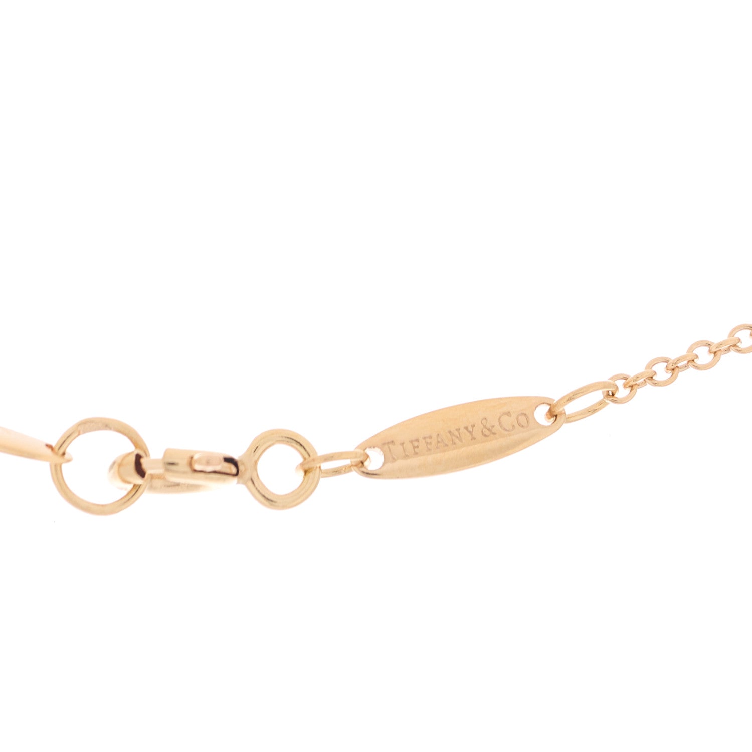 Tiffany 18K Rose Gold Diamond .17ct Elsa Peretti Diamonds by the Yard Pendant Necklace 5 of 6