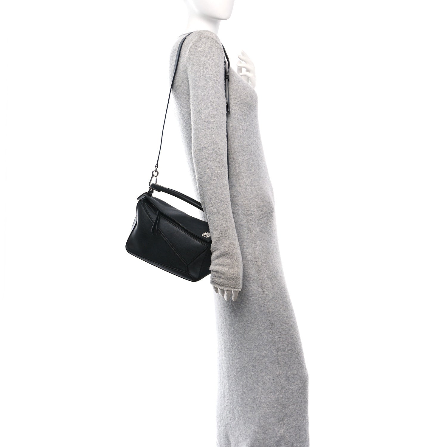 Loewe Calfskin Small Puzzle Bag Black 2 of 10