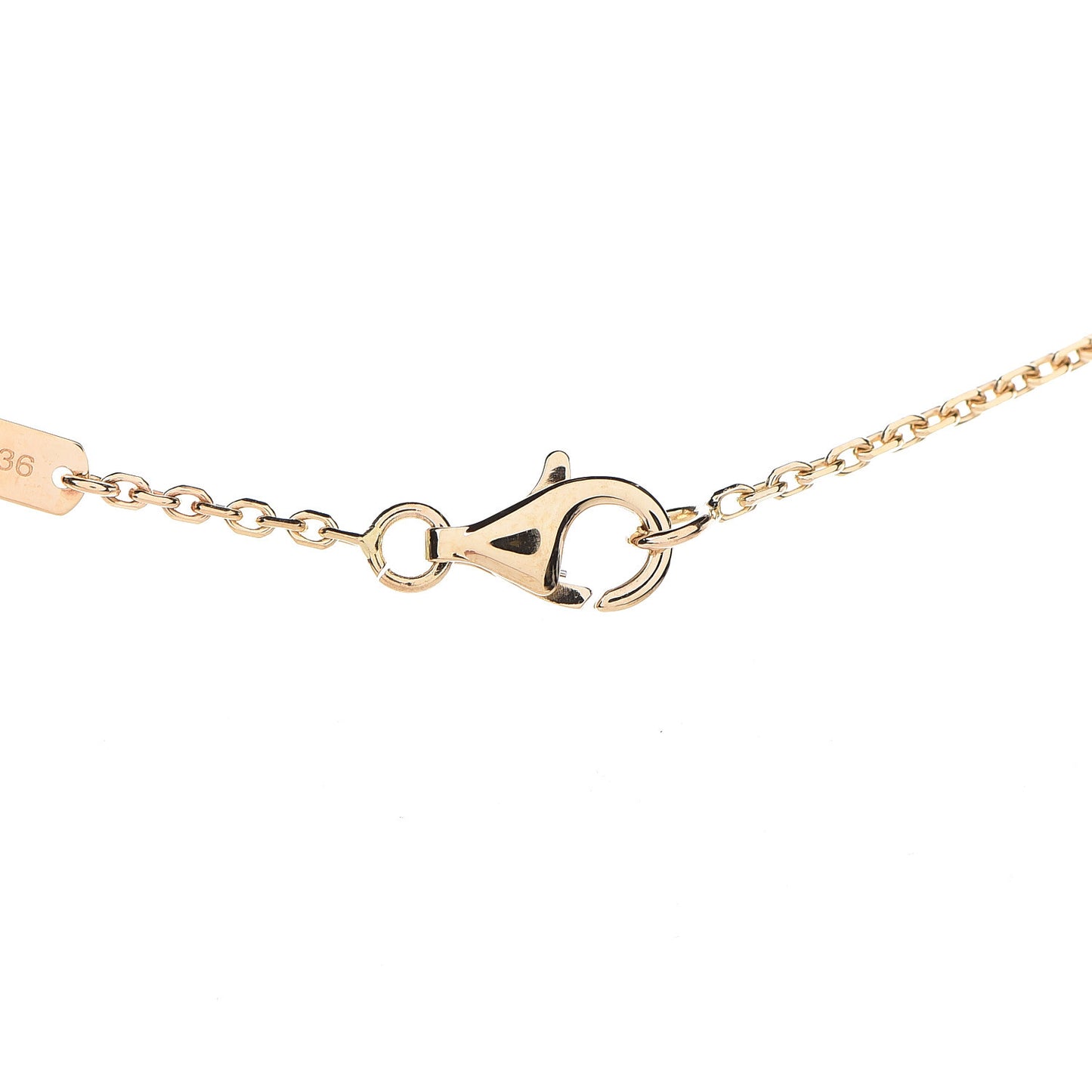18K Yellow Gold Mother of Pearl Vintage Alhambra Pendant Necklace