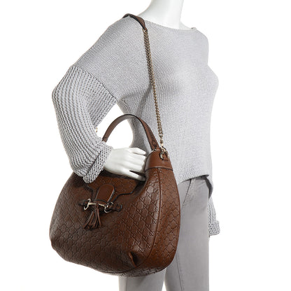 Gucci Guccissima Medium Emily Hobo Brown 2 of 9