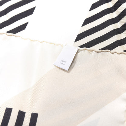 Burberry Silk Nova Check Square Scarf Beige 3 of 4