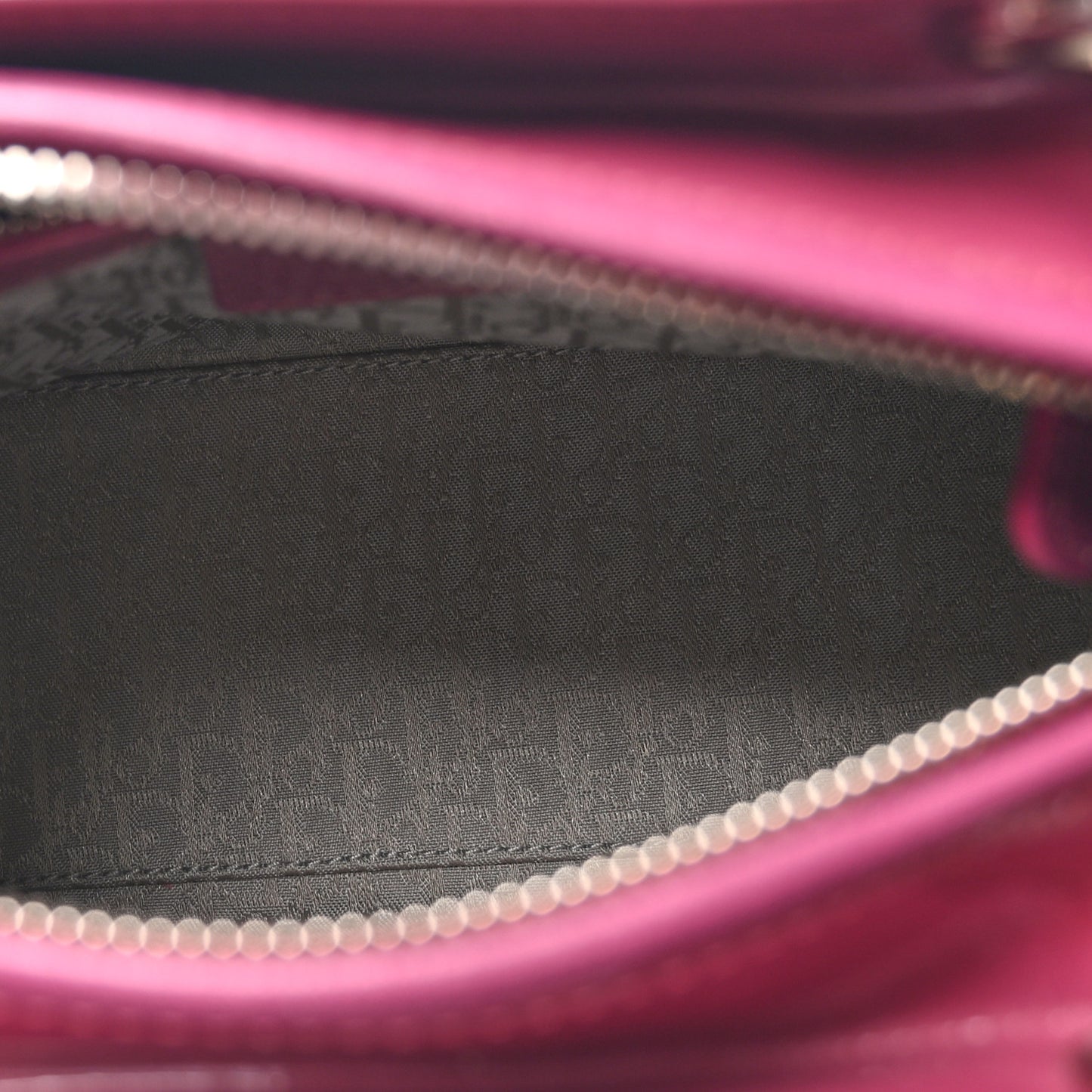 Patent Cannage Medium Lady Dior Dark Pink