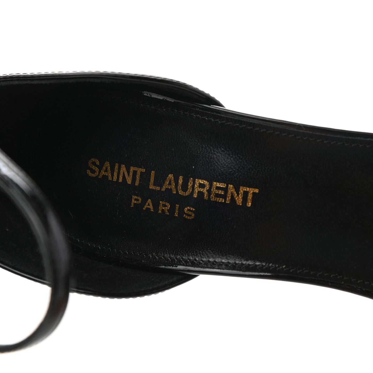 Patent Calfskin Opyum 110 Sandals 38 Black