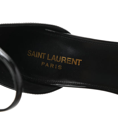 Saint Laurent Patent Calfskin Opyum 110 Sandals 38 Black 8 of 11
