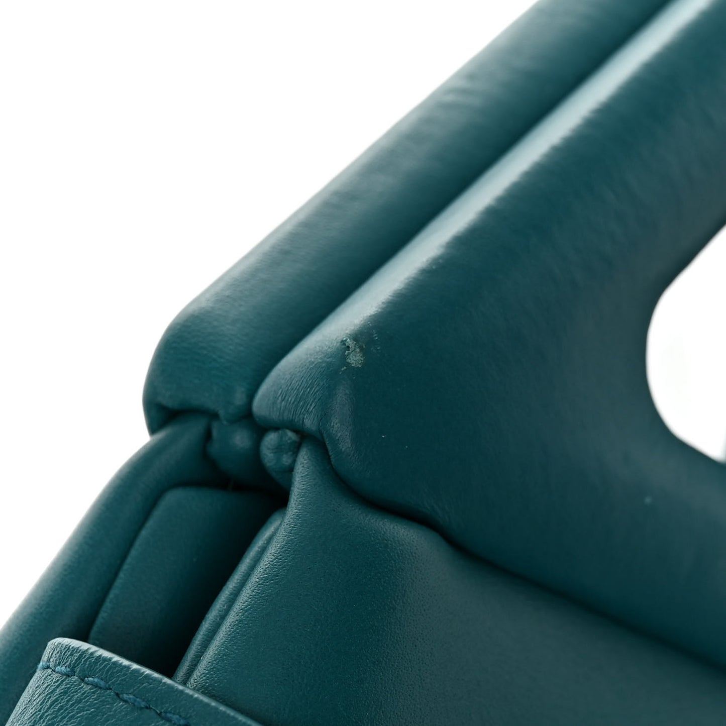 Calfskin Medium The Point Triangle Bag Mallard
