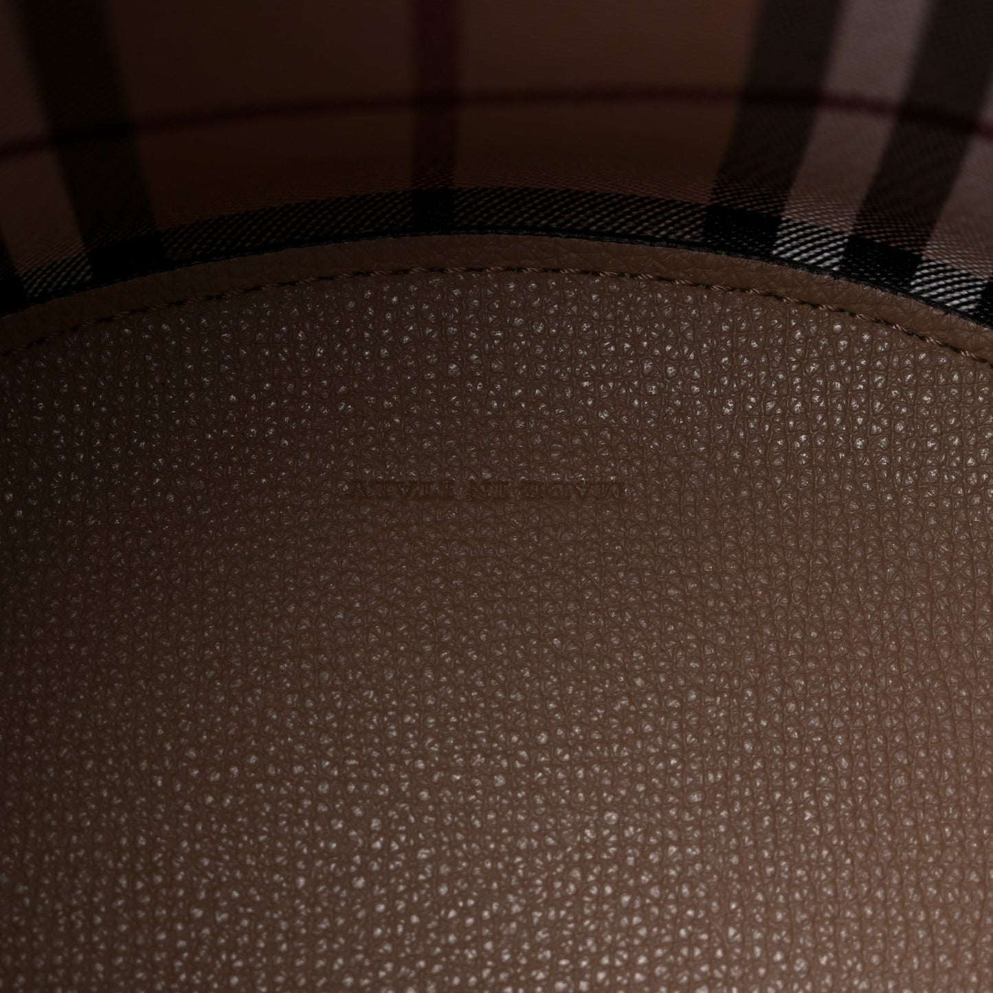 Haymarket Check Colours Small Lorne Bucket Crossbody Beige