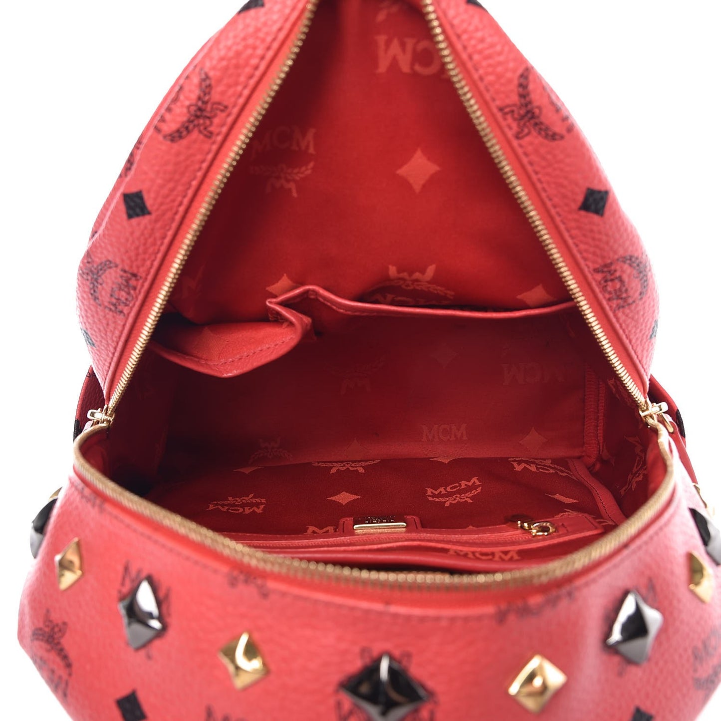 Visetos Studded Small Stark Backpack Corail