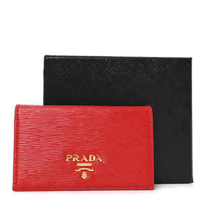 Prada Vitello Move Bi-Fold Wallet Fuoco 9 of 9