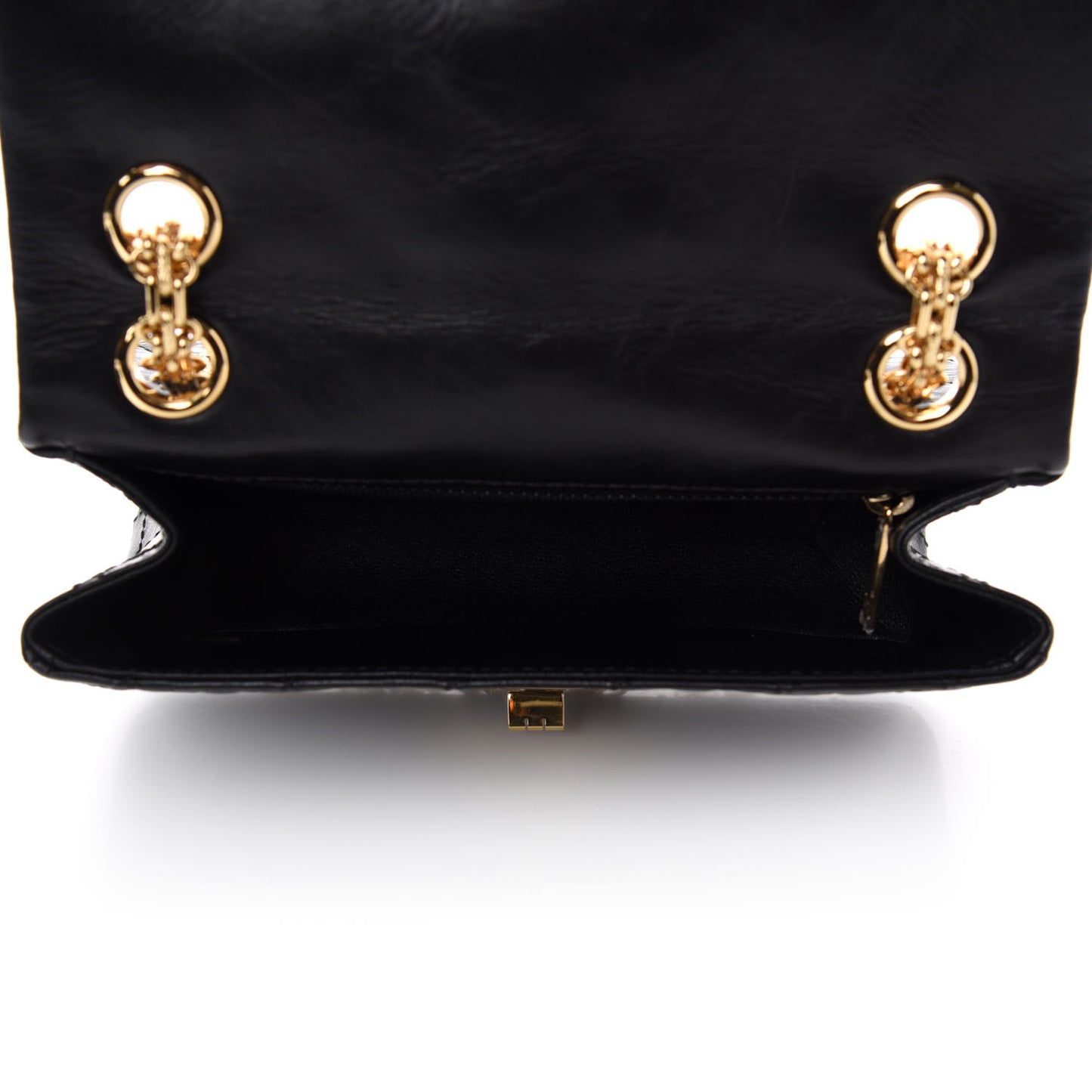 Aged Calfskin Quilted 2.55 Reissue Mini Flap Black