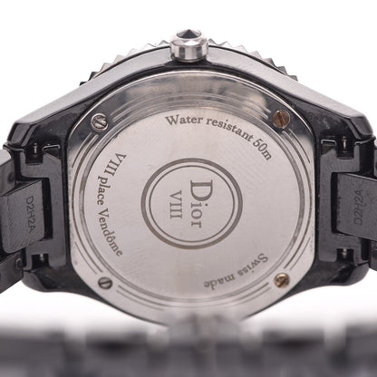 Christian Dior Stainless Steel Ceramic Diamond 38mm Dior VIII Quartz Watch Black 5 of 7