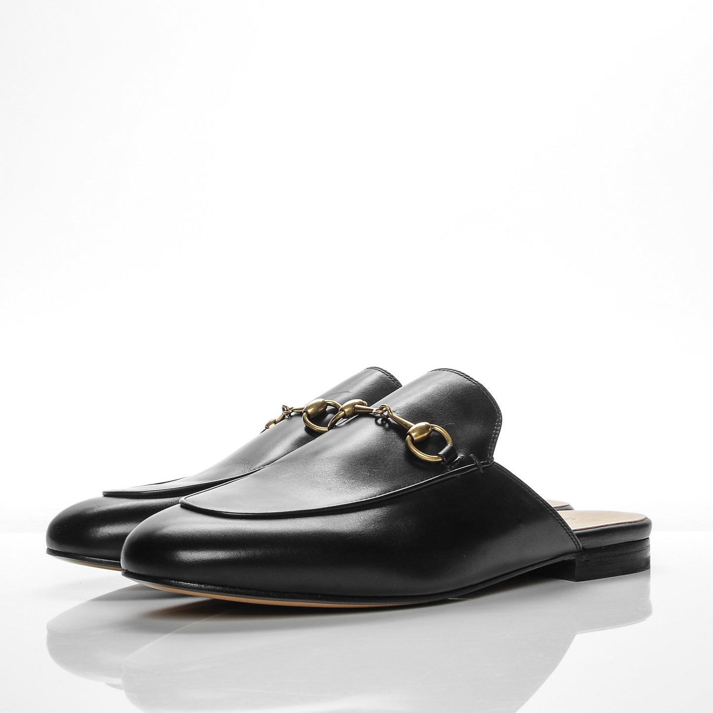 Calfskin Womens Princetown Slippers 39 Black