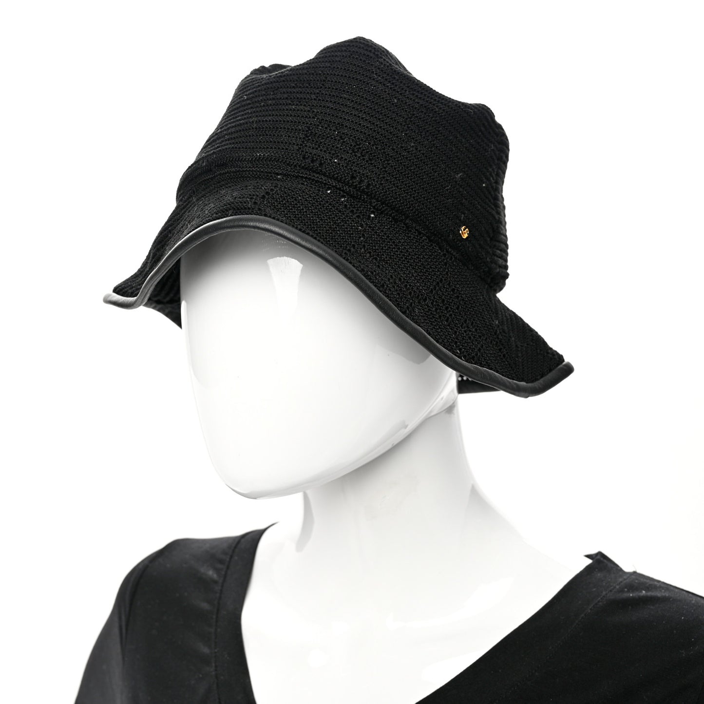 Crochet Cable Double G Bob Hat S Black