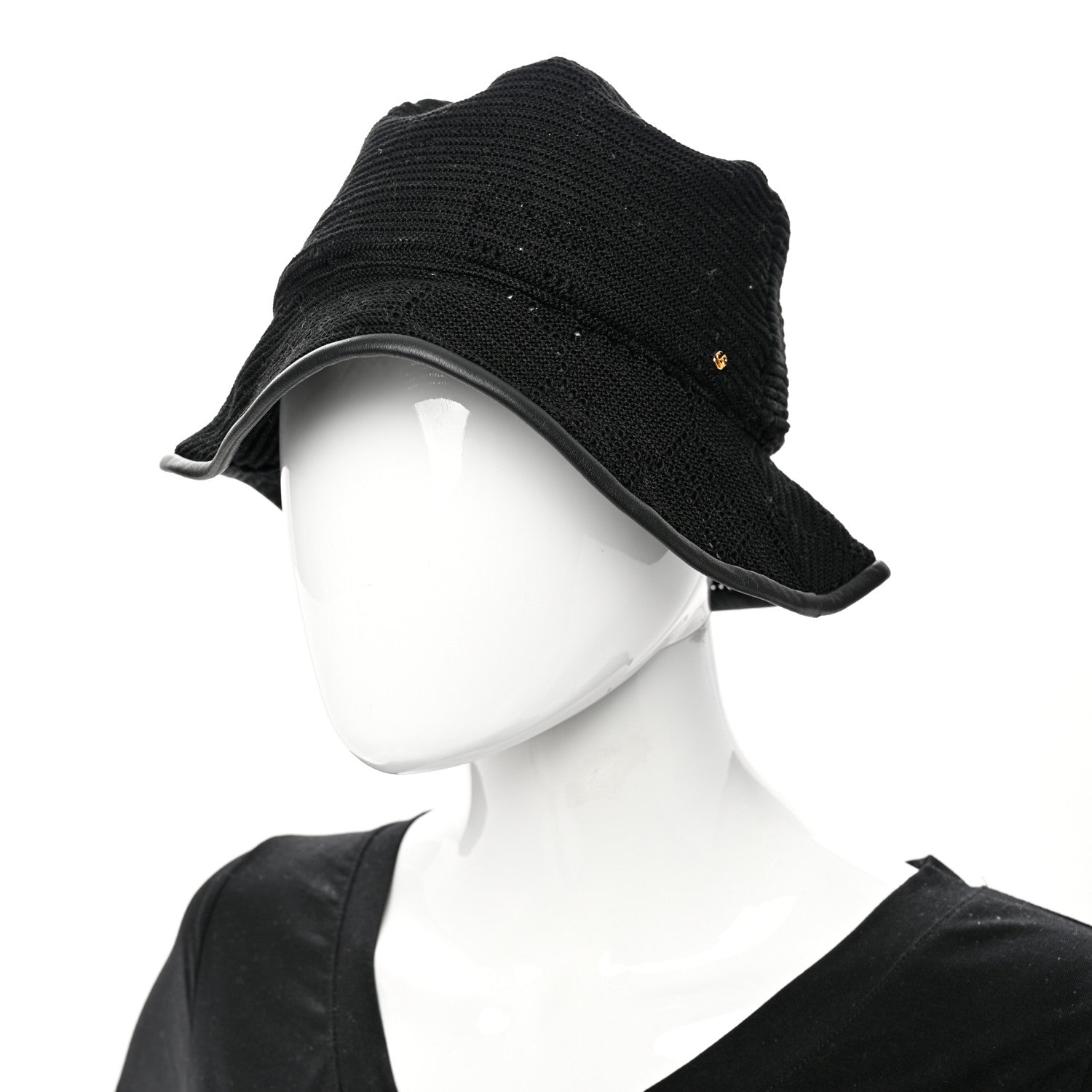 Gucci Crochet Cable Double G Bob Hat S Black 2 of 10