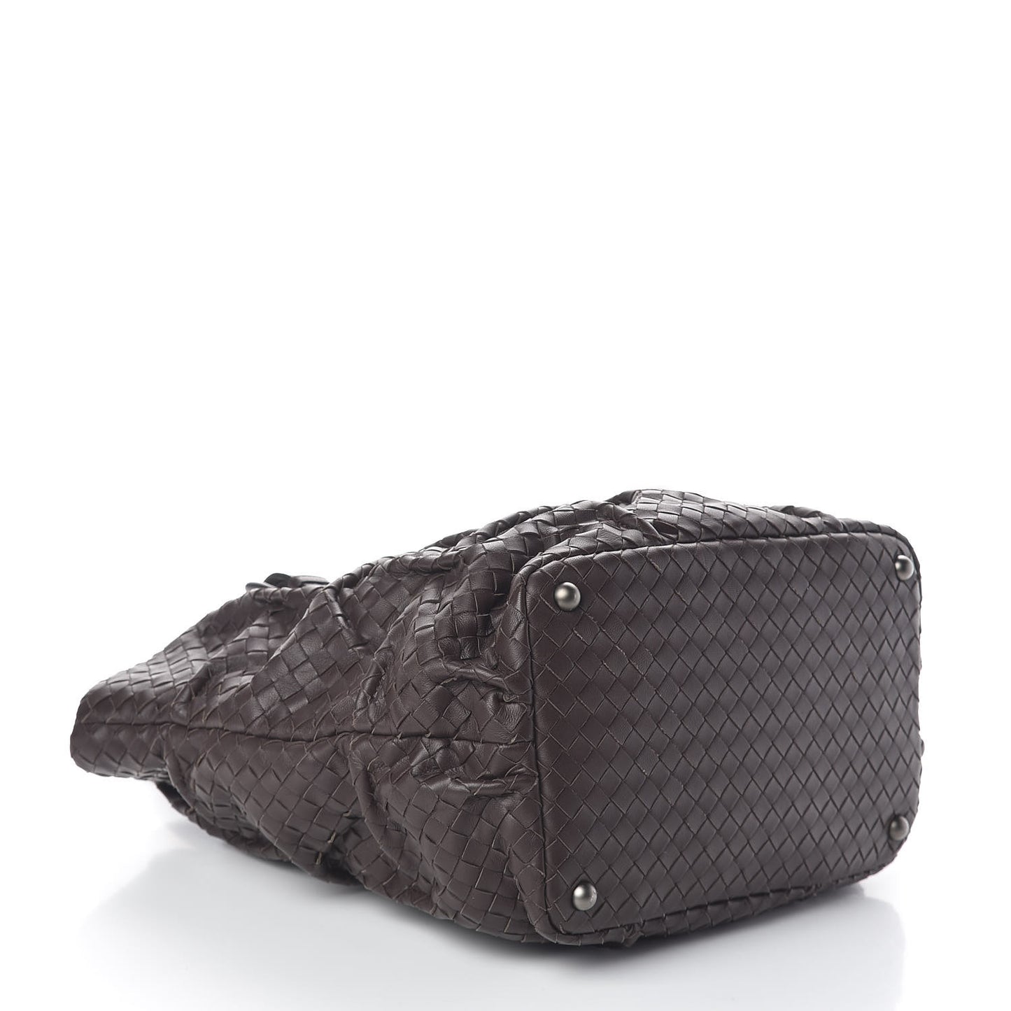 Nappa Intrecciato Pleated Tote Ebano