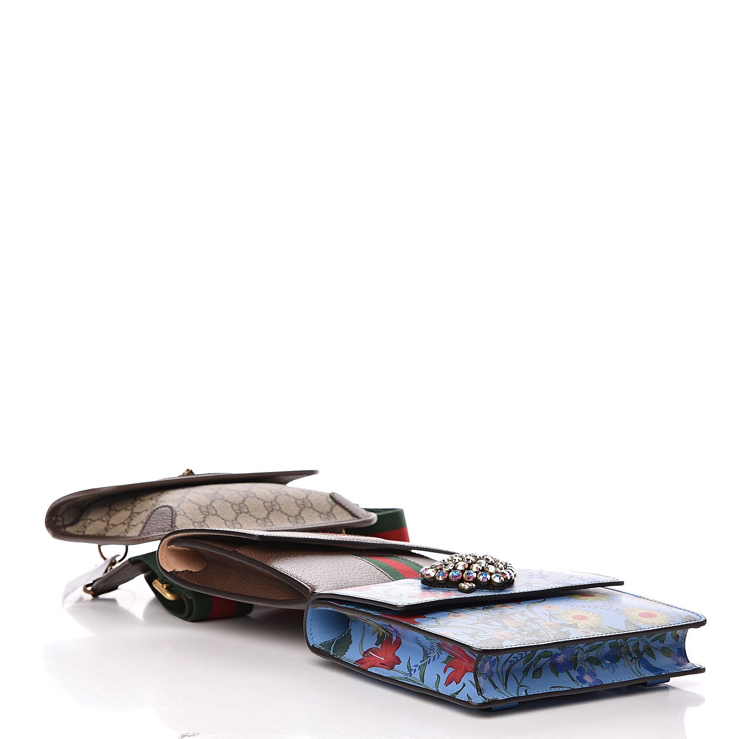 Gucci GG Supreme Calfskin Printed Web Totem Three Piece Shoulder Bag 4 of 11