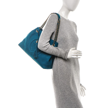Gucci Vitello Range Medium Soho Chain Shoulder Bag Deep Cobalt 2 of 7